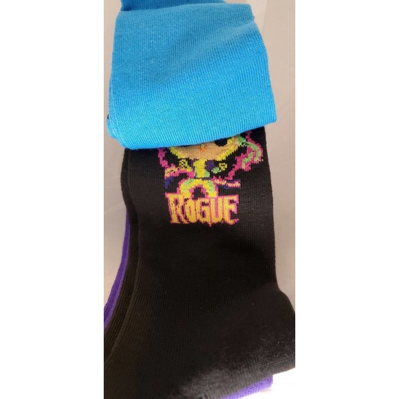 FUNKO POP MARVEL: X-MEN BLACKLIGHT 3PK CREW SOCKS WOLVERINE ROGUE MAGNETO - Picture 2 of 3